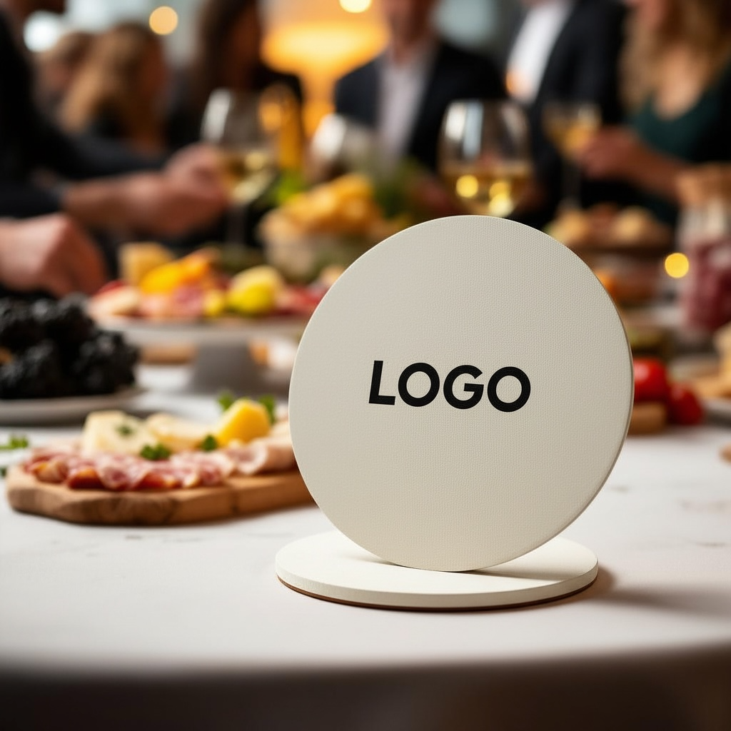 SOUS-VERRE ROND IMPRIMÉ 1 COUL.